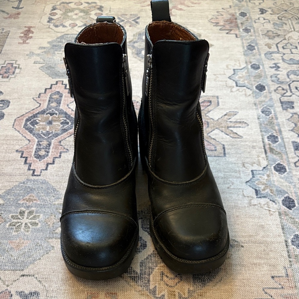 Harley-Davidson Black Leather Ankle Boots